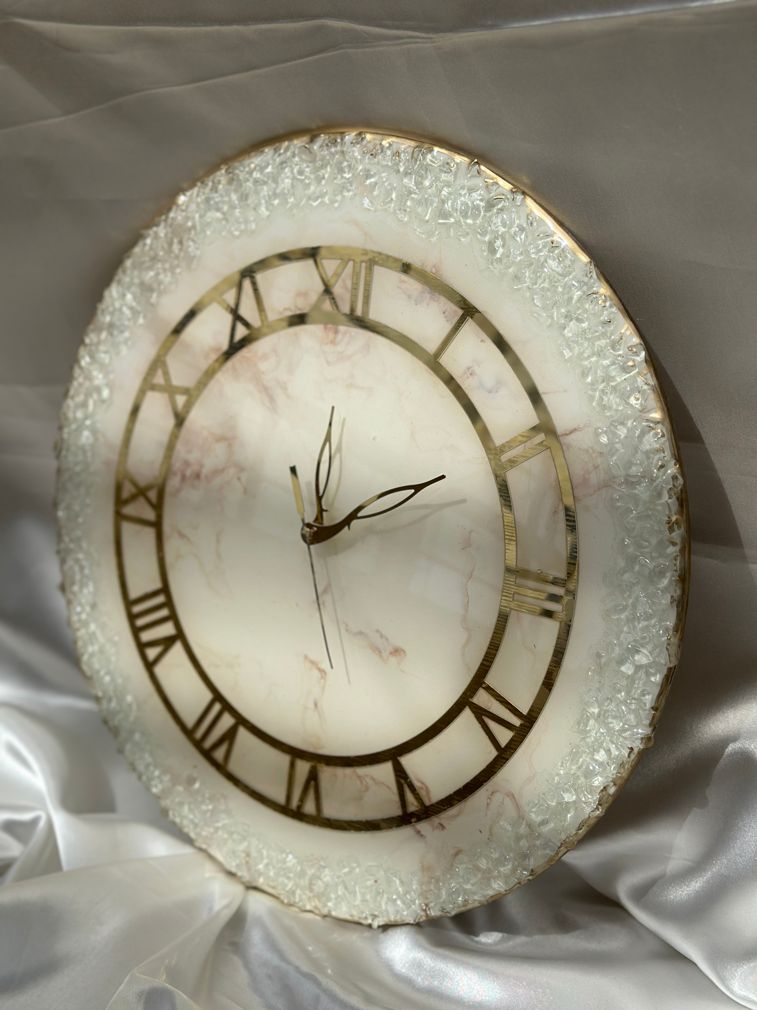 Marbled Minutes Wall Clock